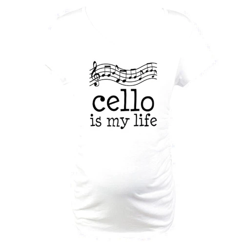 CafePress Cello Is My Life Music Gift Maternity T Shirt Women's Maternity Ruched Side T-Shirt