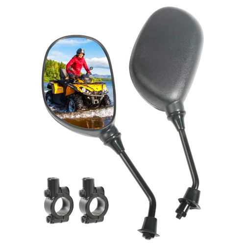 RACOONA ATV Mirrors,Motorcycle Mirror,ATV Rear View Mirror,Car Accessories 360 Degrees Ball-Type ATV Side Rear View Mirror with 7/8
