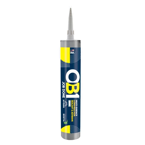 OB1 Universal Caulk Sealant & Adhesive Gray 10.1oz | Professional Grade Premium All-in-One Advanced Hybrid 3-in1 | Water Resistant Internal & External | Shrink Crack UV & Fade Resistant | 1 Cartridge