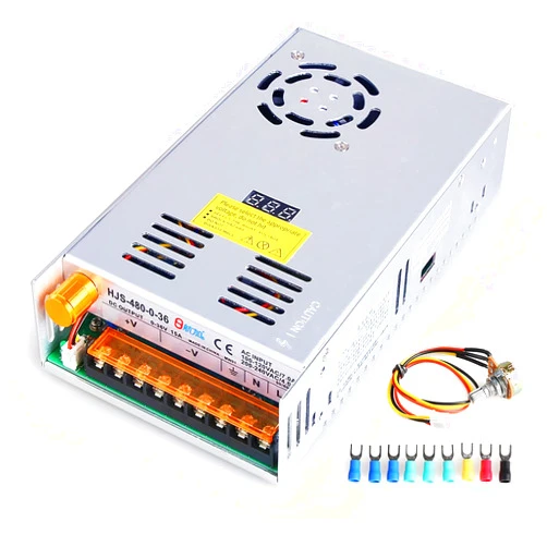 AUGUESLD 480W DC Power Supply Adjustable AC 110V/220V to DC 0-36V DC Power Voltage Converter with Digital Display for 3D Printer,HAM Radio Transceiver,Car Subwoofer amp Audio Amplifier and LED Strip Light