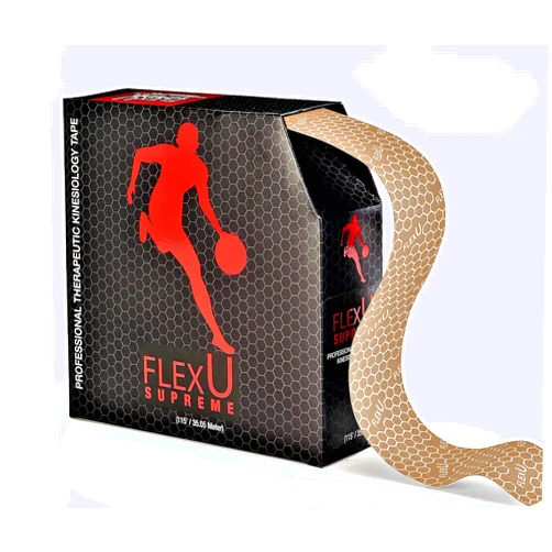 FlexU Kinesiology Tape Bulk Pack; Therapeutic Recovery Tape; Hypoallergenic, Long-Lasting; Reduces Risk of Sports Injuries, Alleviates Pain; Promotes Fast Recovery; Pro Grade
