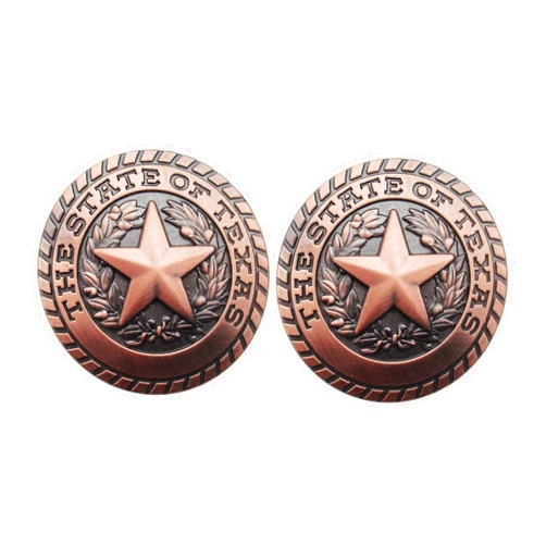 AOHOCA Unique The State of Texas Ranger Three-Dimensional Star Screw Back Conchos,Embellishment Buttons 1-3/8