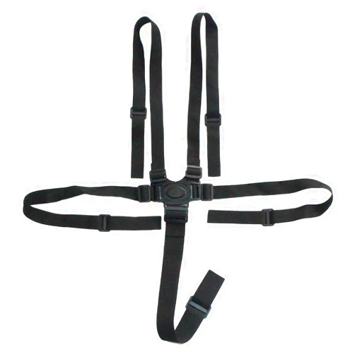 PCTC Universal 5 Point Harness Baby Chest Harness for Child/Kid Seats, Adjustable Harness Strap for High Chair/Pushchair, Stroller Harness, Black