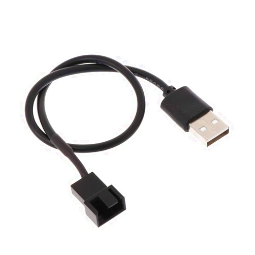 DGFJY 22AWG USB 2.0 to 3-Pin / 4-Pin PWM Fan Cable PC Fan Power Extension Cable Converter Adapter for 5V for Case 4-Pin/3 USB to 4 Pin Fan Controller, As Photo Show