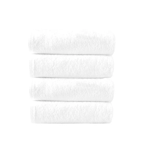 GT Globaltex Fine Linens Luxurious Turkish Cotton Bath Towel Set of 4- Ultimate Softness and Absorbency for a Spa-Like Experience, 600 GSM (White, 4 Pcs Bath Towel Set)