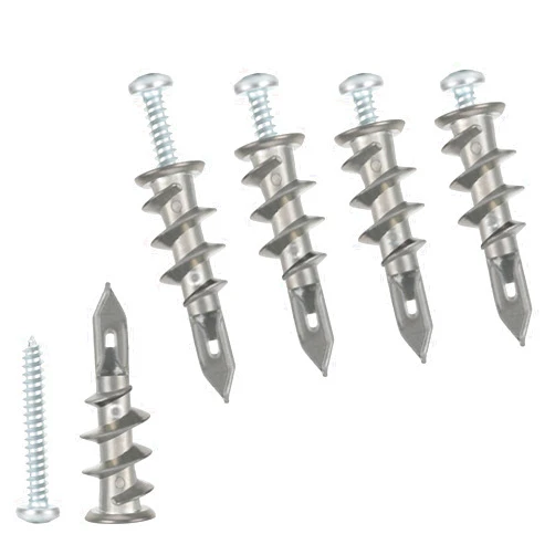 Wennyn Zinc Self-Drilling Drywall Anchors with Stainless Steel Screw Kit, Heavy Duty Metal Wall Anchors and #8 x 1-1/4 Inches Screws, 80 Pieces in Total
