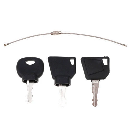 DVPARTS Heavy Equipment Key Set 3 Keys ON Ring Construction Key Set Ignition Key Set for JCB Bomag Hamm Roller Compaction Dynapac Terex Vibromax Volvo Ford Moxy New Holland and More