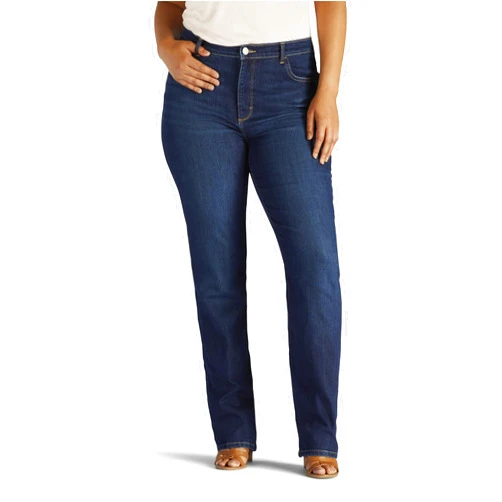 Lee womens Plus Size Instantly Slims Classic Relaxed Fit Monroe Straight Leg Jean