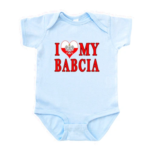 CafePress I Heart My Babcia Infant Bodysuit Cute Infant Bodysuit Baby Romper