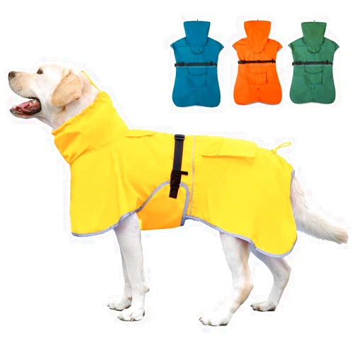 KOOGAL Pet Large Dog Raincoat Apparel Poncho Waterproof for Medium Large Sized for Dog Raincoat (Yellow, 7XL)