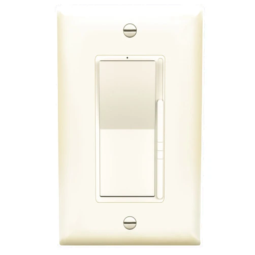 TOPGREENER Kalide Dimmer Light Switch, LED Dimmer Switch, Full Range Dimming, Single Pole/3-Way, 120VAC, 60Hz, 300W LED/CFL, Neutral Wire Not Required, Wall Plate Included, Light Almond