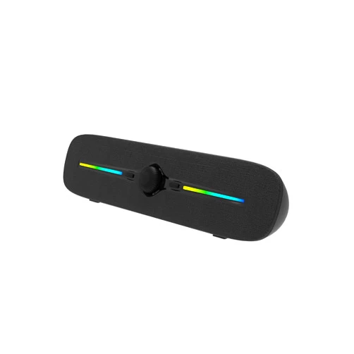 SOULION R90 Bluetooth Computer Speakers for Desktop PC, USB Powered 3.5mm AUX PC Speakers with LED Dynamic Light, Portable Soundbar Speakers with Rotary Switch for Laptop Monitor