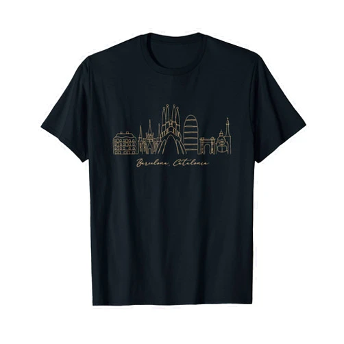 Family Heritage Gifts Signature Barcelona City Skyline - Catalonia Spain Souvenir T-Shirt