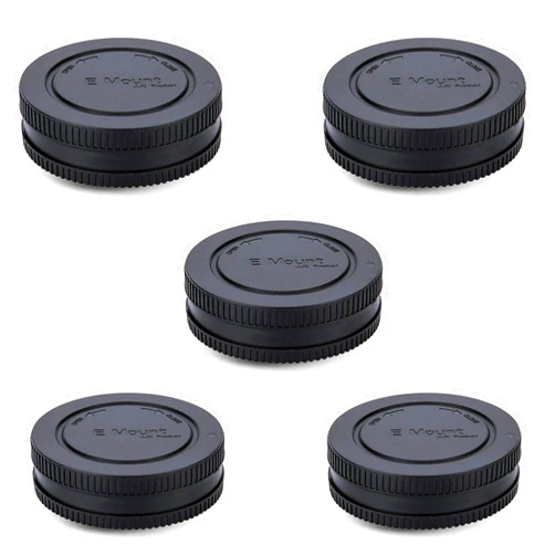 JJC 5 Pack Body Cap and Rear Lens Cap Cover Kit for Sony Alpha and NEX Series E-Mount Camera & Lens for Sony A7 A7II A7III A7S A7SII A7R A7RII A7RIII A7RIV A6600 A6500 A6400 A6300 A6100 A6000 A5100 A5000