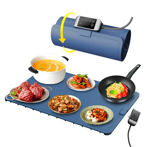 Mavenio 【Upgrade】Electric Warming Tray- Detachable Power Plug For Easier Cleaning- Full Surface Heating- Nano Silicone Material, 3 Temperature Settings- For Buffet, Home Party, Dinner, Compact Food Warmer