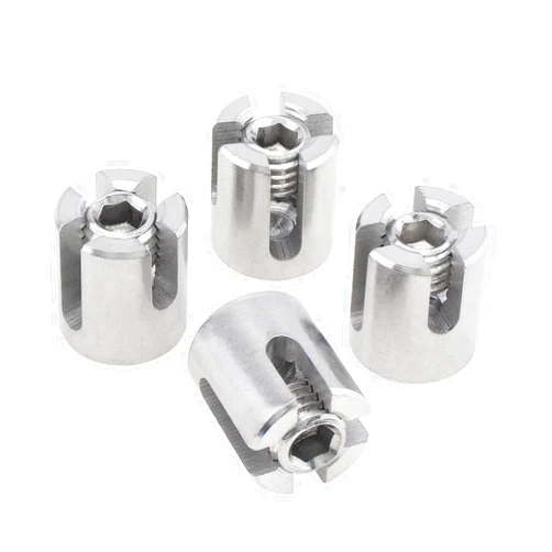 PNXKTXO Cross Cable Clamps 4Pcs, PNXKTXO M12x5mm Cross Wire Rope Clip, 316 Stainless Steel Cable Clips for Wall Wire Trellis System 1/8