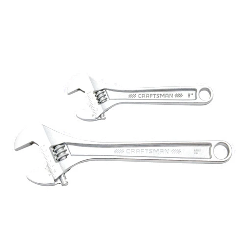 CRAFTSMAN All Steel Adjustable Wrench Set, 2 Piece (CMMT12006)