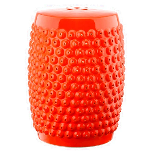 Safavieh Stella Glazed Ceramic Decorative Garden Stool, Orange