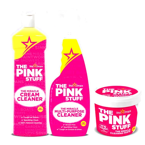 Stardrops - The Pink Stuff Miracle Cleaning Paste, Multi-Purpose Spray, And Cream Cleaner 3-Pack Bundle (1 1 Cleaner)