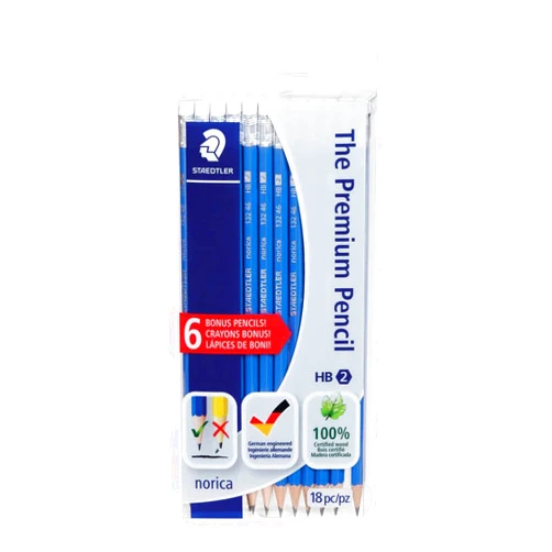Staedtler The Premium Pencil norica HB #2 Graphite Pencils 18 pc/pz