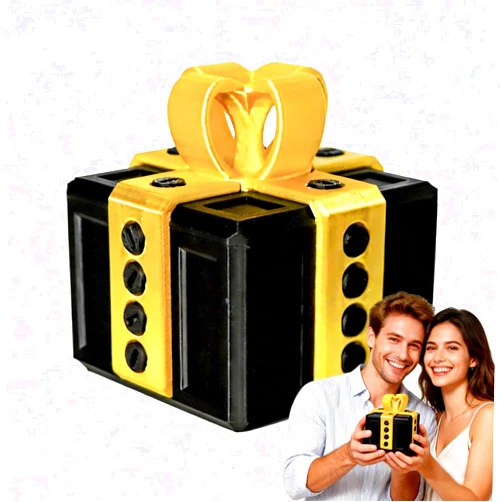 LUOMAR 3D Printed Gotcha Box Prank, Surprise Gift Box with Nested Screw Mechanism, Funny Gift Boxes Prank for Money, Christmas Stocking Stuffer, White Elephant Gag Present for Father's Day, Mother's Day, Office & Birthdays