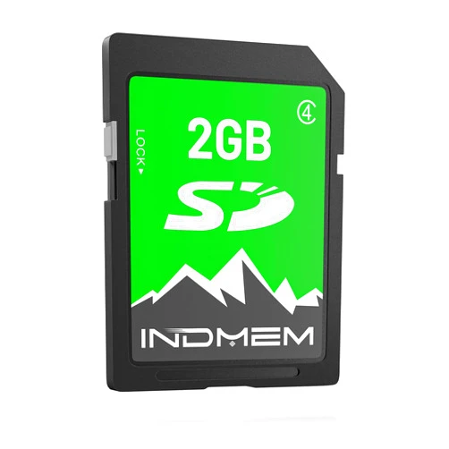 INDMEM 2GB SD Card, 2GB Class 4 Flash Memory Card 2G SLC Standard Secure Digital Cards for Old Digital Camera and Trail Camera(1Pack)