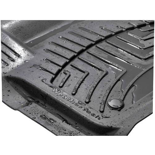 WeatherTech FloorLiner HP Custom Fit Floor Mats for Frontier, Equator - 1st & 2nd Row (441761-440472IM), Black