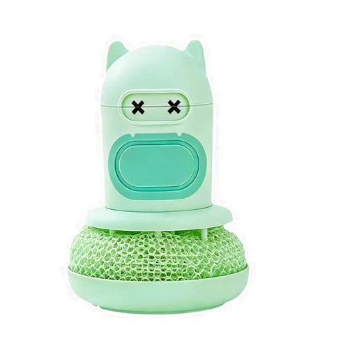 MIUMONE Comfort Grip Soap Dispensing Kitchen Scrub,2026 New Dish Brush with soap Dispenser,Press Dish Soap Scrubber,Kitchen Cleaning Brush for Dish,Pot,Pan,Sink Grease Removal (Green)