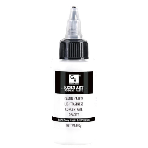 GR DZPLUS White Epoxy Resin Pigment Paste - 3.52 fl.oz / 100g /60ml High Concentrated White Resin Dye Paste for Resin Ocean Waves, Cells, Lacing, UV Resin (White Resin Paste)