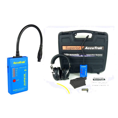 Accu-Trak Superior AccuTrak VPE-GN PRO Gooseneck Ultrasonic Leak Detector Professional Kit, Includes VPE Leak Detector, Headset, Battery, Large Carry Case, Waveguide, Noise Blocking Headphones