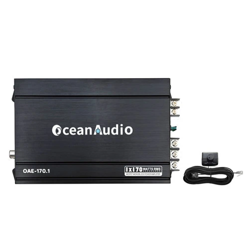 OceanAudio OAE-170.1 Car Audio Subwoofer Amplifier - Monoblock, Class A/B, 2/4 Ohm Stable, Mosfet Power Supply Max Power 340W