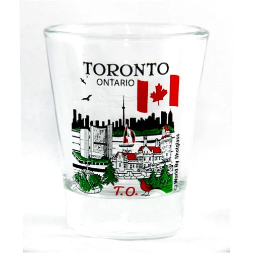 World By Shotglass Toronto Ontario Canada Great Canadian Cities Collection Shot Glass