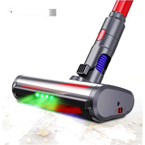 ZKpilse Quick-Release Motorhead Cleaner Head with LED Lights for Dyson V7 V8 V10 V11 V15 Vacuum Cleaners - For Hardwood Floor & Carpets,Replacement Parts for SV10 SV11 SV12 SV14 Bristle Roller Brush