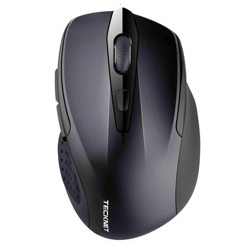 TeckNet 2600DPI Bluetooth Wireless Mouse, 12 Months Battery Life with Battery Indicator, 2600/2000/1600/1200/800DPI (Black)