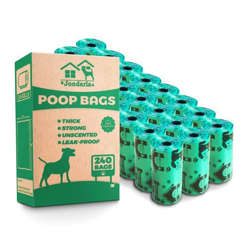 Jondarla Dog Poop Bags, Thick and Strong Dog Waste Bags, Large Poop Bags Pooper Scooper Refills, Leak-Proof, Unscented, Green, 12