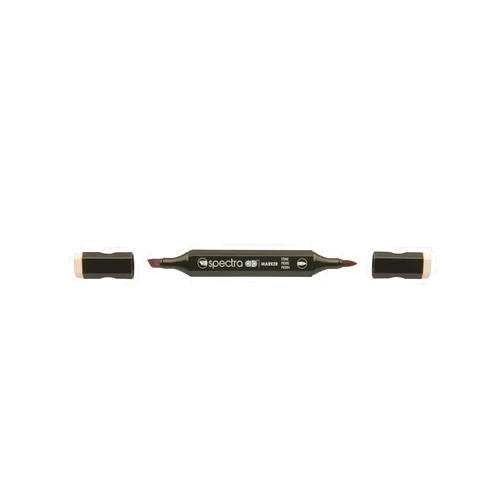 AD Marker Chartpak Spectra, Tri-Nib and Brush Dual-Tip, Stone, 1 Each (S090AD)