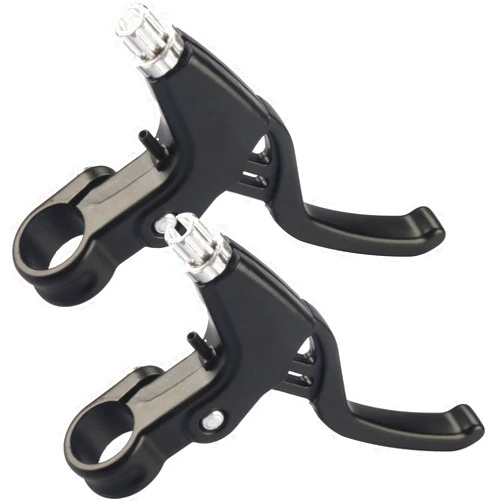 Gashwer Universal 2.2cm Bike Brake Levers Aluminum Alloy V-Brake Handlebar Bicycle Brake Handle for Most Bicycle, Mountain Bike, Road Bike 1 Pair (Black)