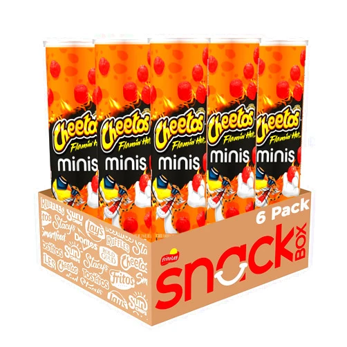 Minis Cheetos Minis Canisters, Flamin' Hot, 3.625 Ounce (Pack of 6)