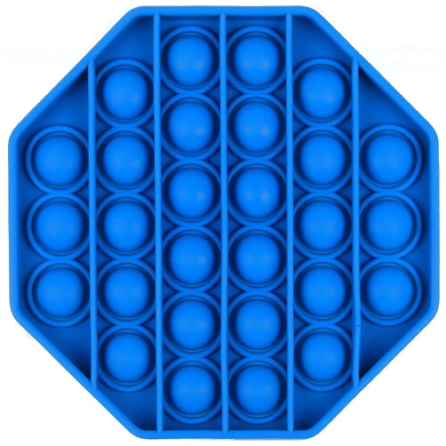 TOTTI All-New Totti Pop Fidget Toy Satisfying Big Push it Bubble Fidget Sensory Toy Stress and Anxiety Relief Novelty Gift for Both Children and Adults | Octagon, Blue