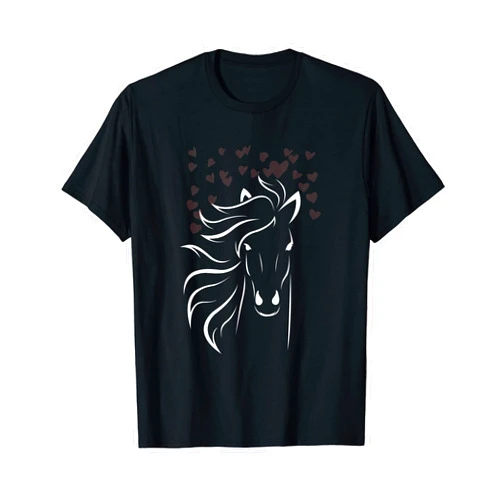 Pferde Shirt Mädchen Reiten Damen Bekleidung Women's horse shirt for riders and horse lovers T-Shirt