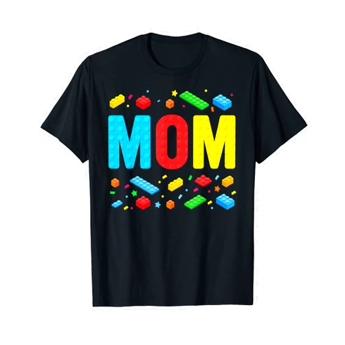 Master Builder Birthday Family Matching Gift Mom Master Builder Building Bricks Blocks Family Mothers Day T-Shirt