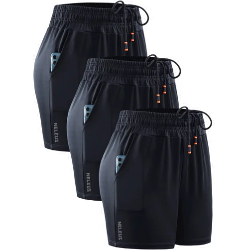 NELEUS Women's Lightweight Running Shorts Workout Athletic Short for Yoga with Pocket