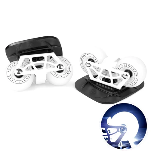 Sanxup Freeskates with Metallic Surface, White Flashing Wheels, Dual Axle Distance Support, Suitable for Both Adults and Children's Roller Skating and Inline Skating ShoesDrift Board