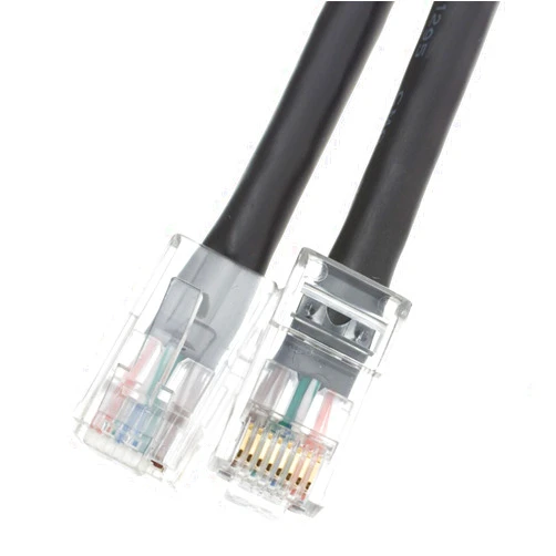 CableWholesale 10 Foot Cat6 Black Ethernet Patch Cable, Bootless, 24AWG Network Cable with RJ45 Gold Plated Connector, 4 Pair Stranded Bare Copper, Unshielded Twisted Pair (UTP) Internet Patch Cable