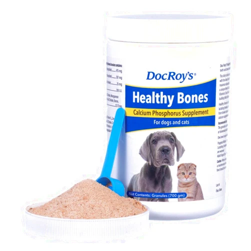 Revival Animal Health Doc Roy's Healthy Bones- Calcium Phosphorus Supplement- for Dogs & Cats- 700 gm Granules
