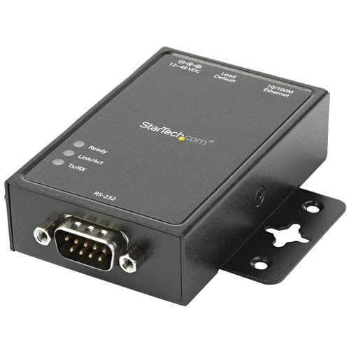 StarTech.com 1 Port RS232 to Ethernet IP Converter / Device Server - Aluminum - Serial over IP Device Server - Serial to IP Converter (NETRS2321P)