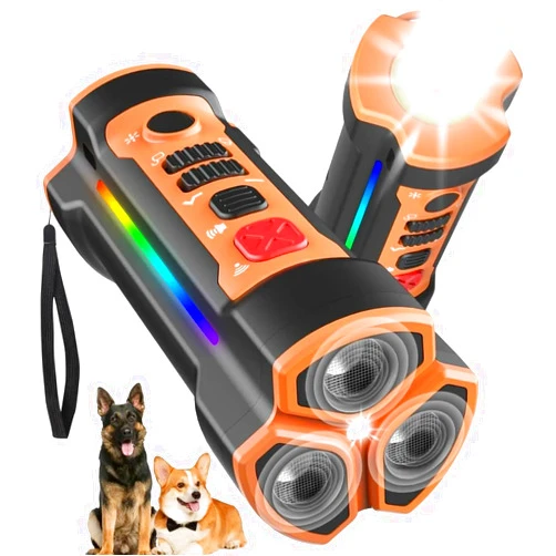 TRITFIT SPORTS TFS-PRO Dog bark Deterrent and Dog Training Device, Ultrasonic 55ft Range, 3X Triple Premium Generator, 2 Sonic Modes, 25kHz Frequency, Waterproof, 20Hr Battery, Dog Control