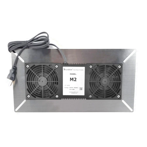 Durablow 220 CFM Air-Out Stainless Steel Crawl Space Vent Fan, Dual Fans, Foundation Vent, Radon Mitigation, for Crawl Space, Basement, with Freeze Protection Thermostat (Stainless steel silver, M2)