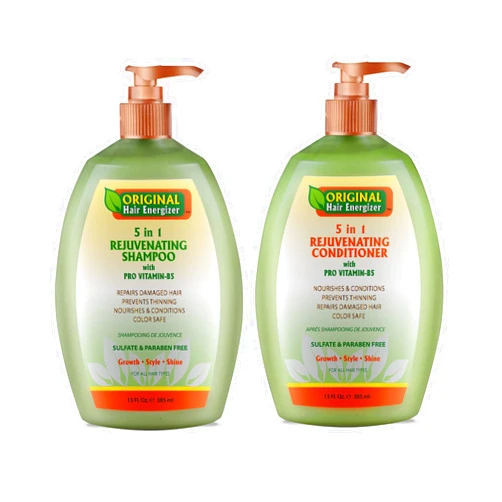 Organic Hair Energizer Hair Growth Shampoo & Conditioner - 2 in 1 Set, 13 fl oz each - DHT Blocker + PH Balancer Duo, Pro Vitamin-B5 Sulfate-Free - Stop Loss & Thinning at Root - Best Regrow Treatment for Male & Female