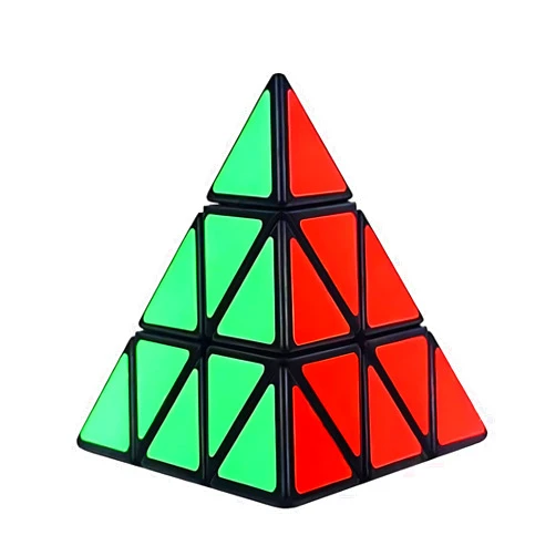 ZhildChen Pyramid Speed Cube Brain Teasers 3X3X3 Speed Cube Triangle Puzzle Magic Cube Brain Teaser Puzzle Toy Black 3X3